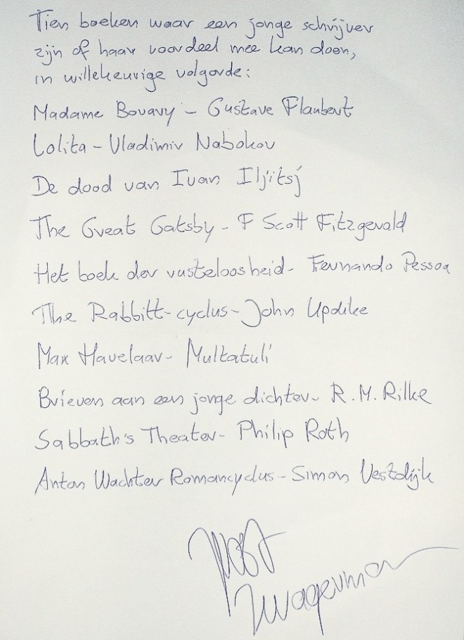 De-leeslijst-van-Joost-Zwagerman-handschrift