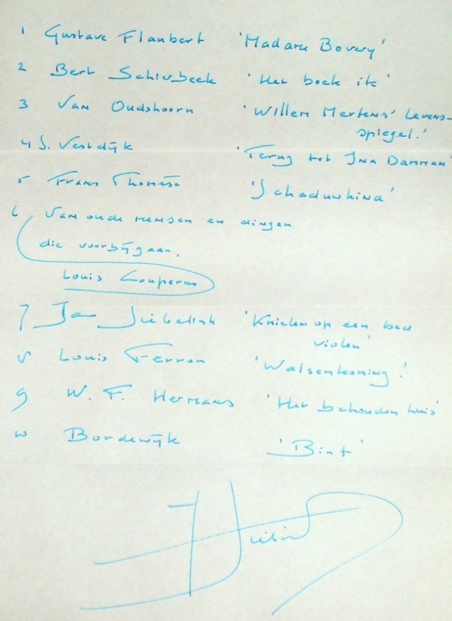 Leeslijst-Jan-Siebelink-handschrift-Knielen-op-een-bed-violen-HP-De-Tijd-Nick-Muller