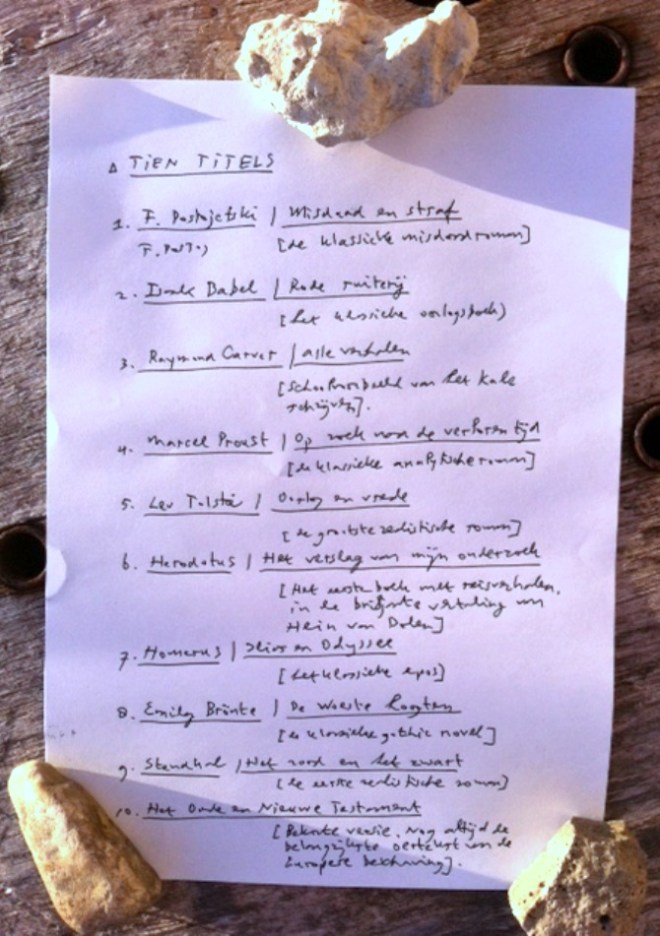 Leeslijst-oek-de-Jong-handschrift-Pier-en-oceaan-HP-De-Tijd-writlit-nick-muller-rik-reimert